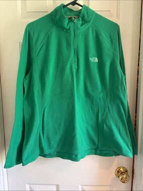 The North Face Teal Fleece Pullover with Tonal Logo